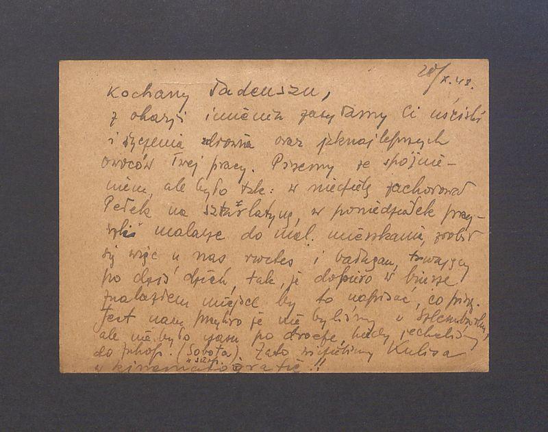 Kochany Tadeuszu, z okazji imienin [...]