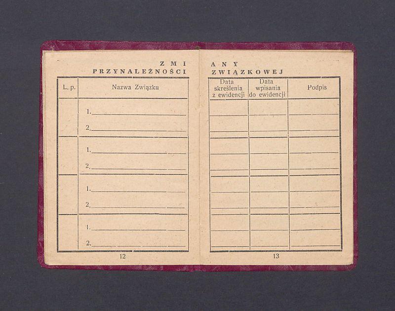 Związek Nauczycielstwa Polskiego: legitymacja 