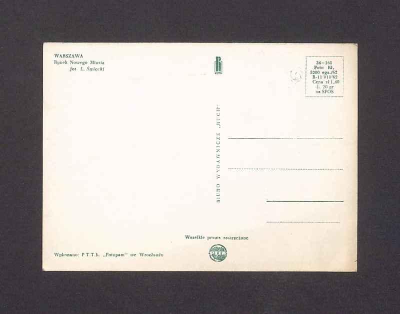 Warszawa. Rynek Nowego Miasta