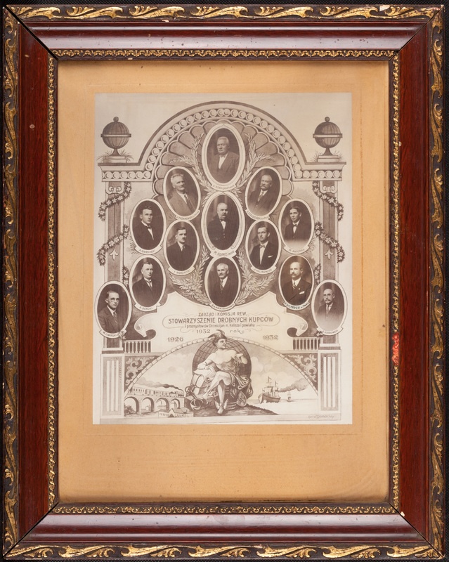 Tableau Zarządu i Komisji Rewizyjnej Stowarzyszenia Drobnych Kupców i przemysłowców Chrześcijan m. Kalisza i powiatu