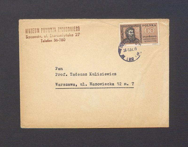 Koperta, nad. Muzeum Pomorza Zachodniego