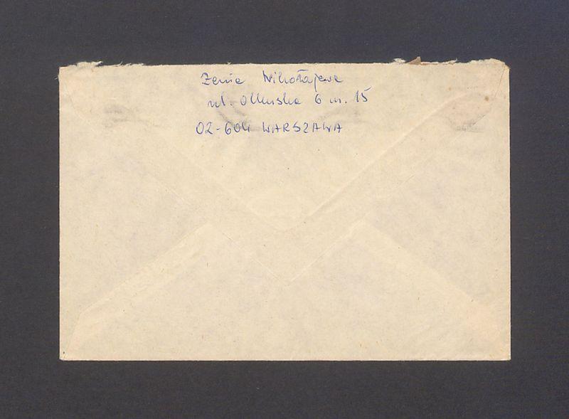 Koperta, adr. W. P. Barbara i Tadeusz Kulisiewiczowie