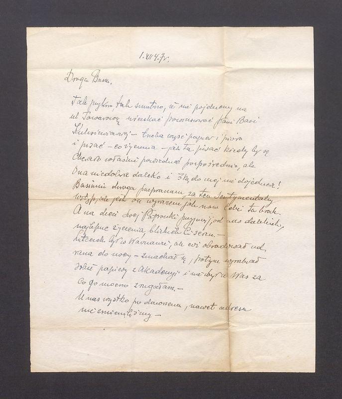 Droga Basiu, Tak przykro, tak smutno [...]