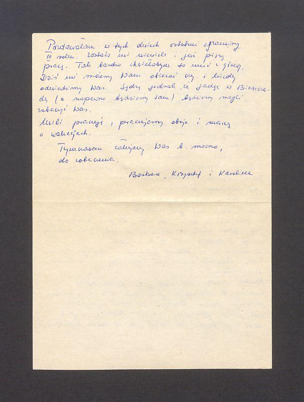 Barbaro i Tadeuszu, Kochani. Dzięki Wam za wieści [...]