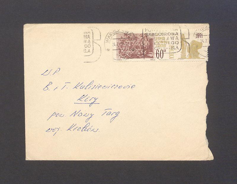 Koperta, adr. W. P. B. i T. Kulisiewiczowie