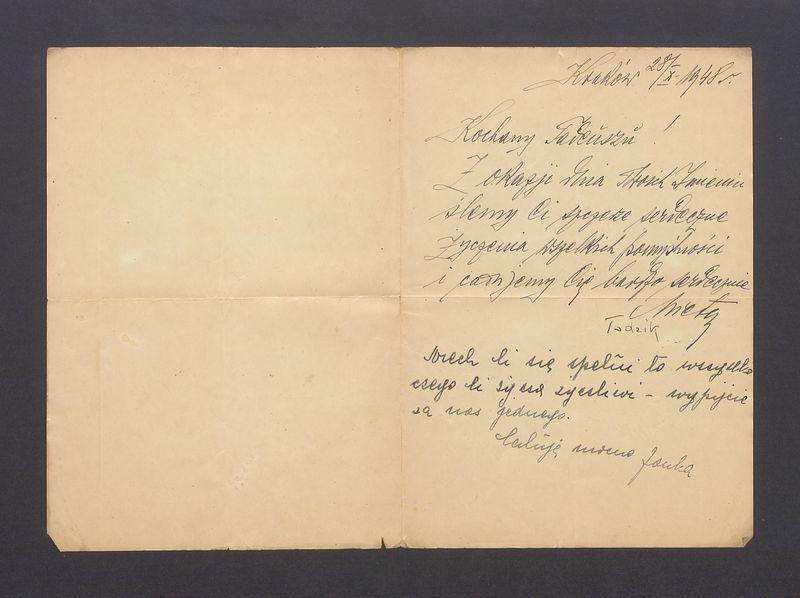 Kochany Tadeuszu! W dniu imienin życzę Ci [...]