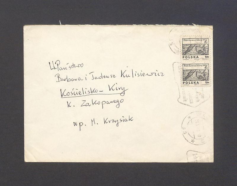 Koperta, nad. A. J. Prystrom