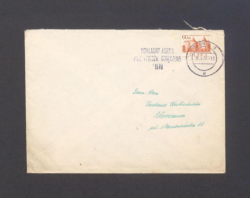 Koperta, adr. Szan. Pan Tadeusz Kulisiewicz