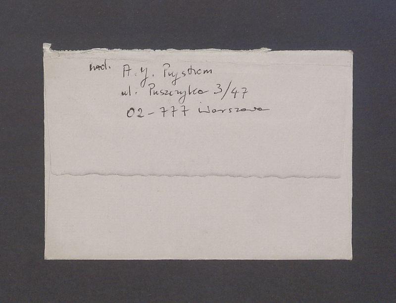 Koperta, adr. Państwo Barbara i Tadeusz Kulisiewicz