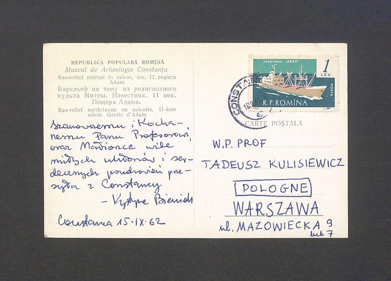 Szanownemu i Kochanemu Panu Profesorowi wiele miłych ukłonów [...]