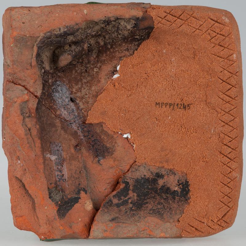 Kafel z wyobrażeniem Samsona walczącego z lwem