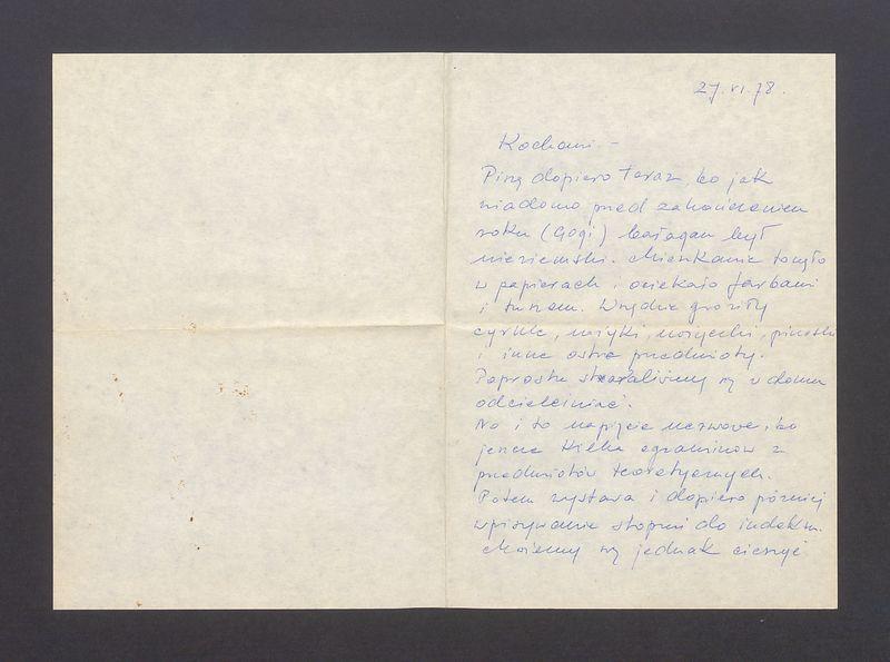 Kochani - Piszę dopiero teraz [...]