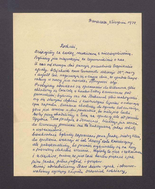 Kochani, Dziękujemy za kartkę [...]