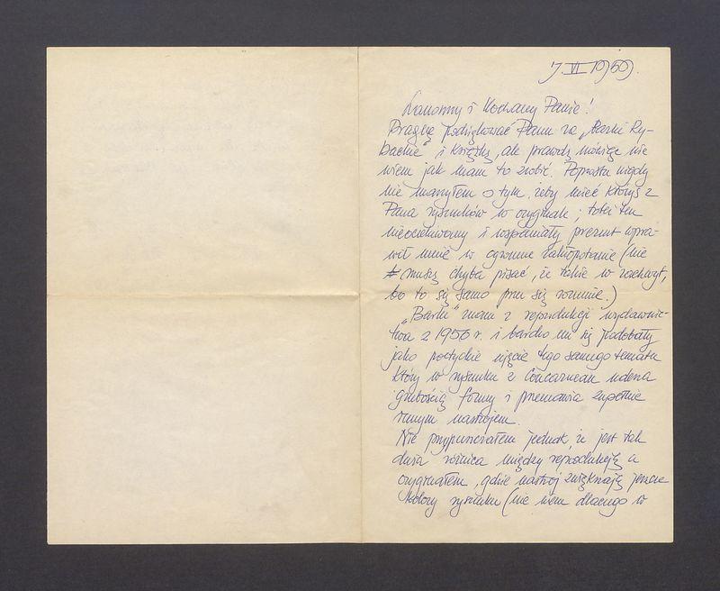 Szanowny i Kochany Panie! Pragnę podziękować [...]