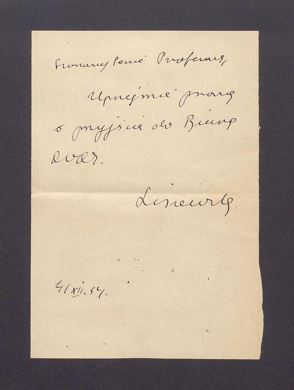 Szanowny Panie Profesorze, uprzejmie proszę [...]