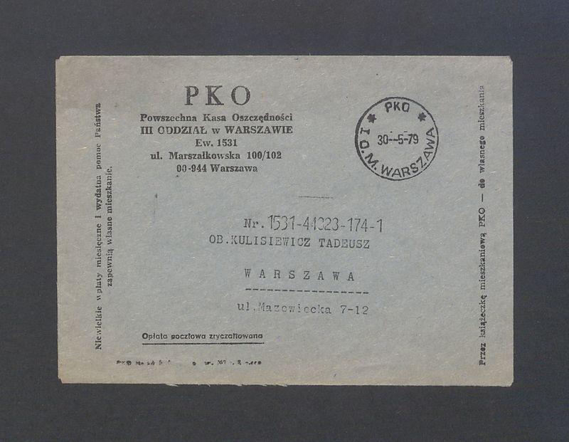 Powszechna Kasa Oszczędności, koperta