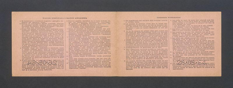 Bilet PKP na przejazd Warszawa - Wenecja