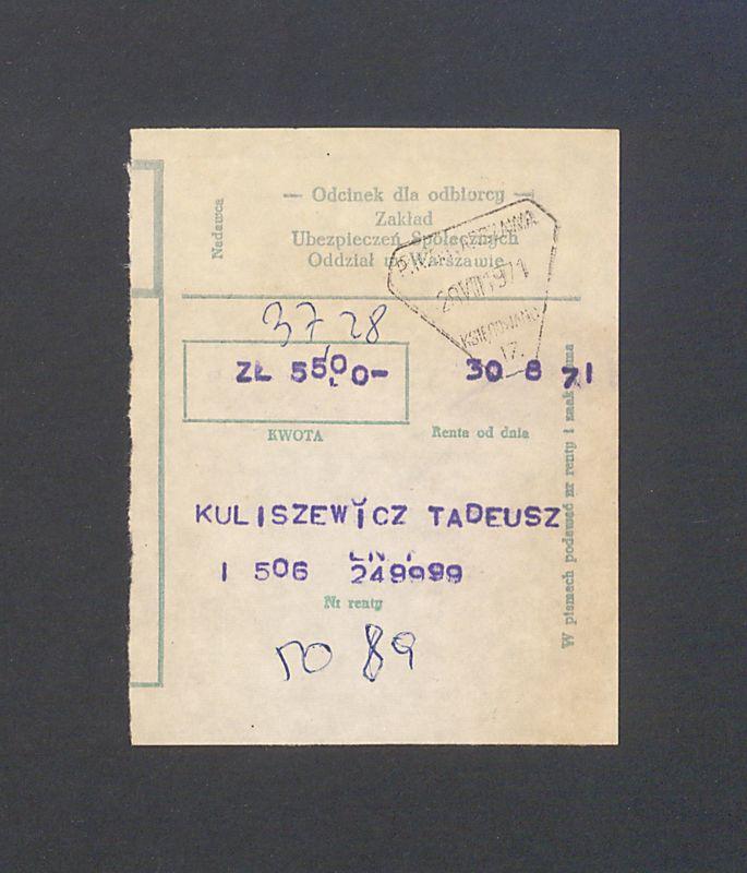 Odcinek dla odbiorcy, ZUS