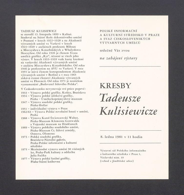 Kresby. Tadeusze Kulisiewicze 