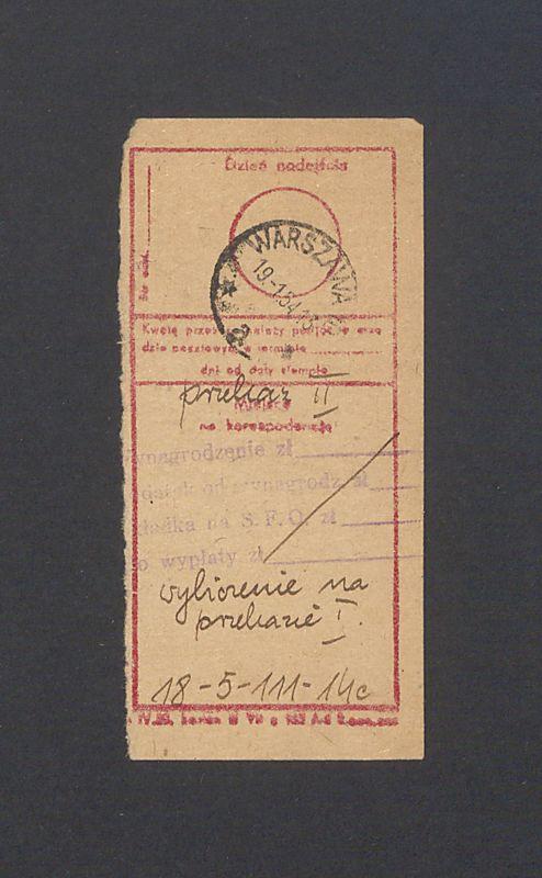 Odcinek dla odbiorcy dot. wpłat na rachunek bankowy, część II