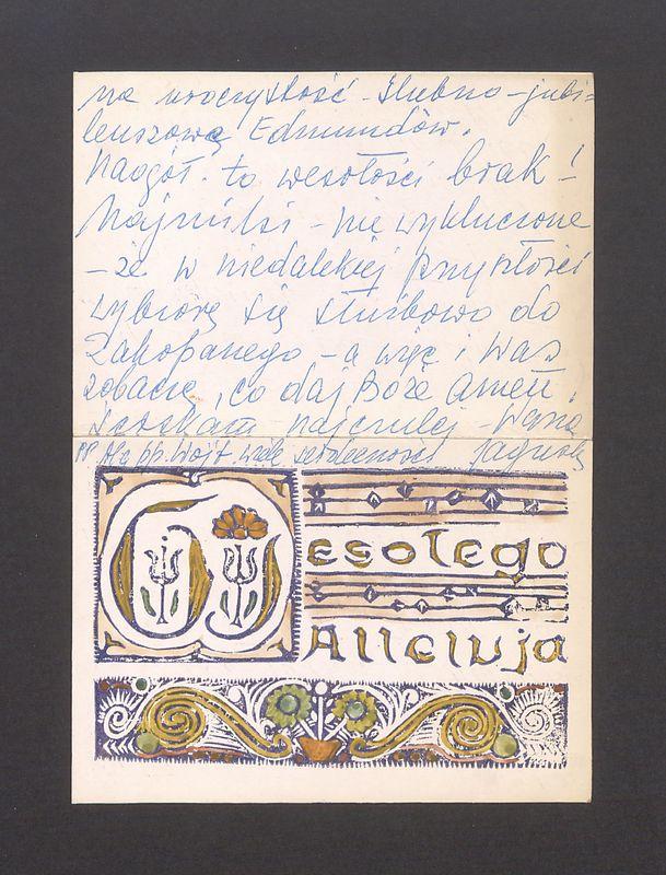 Kochane Moje Kuliski. Pierwsze moje słowa - to "Wesołego jajka" [...]