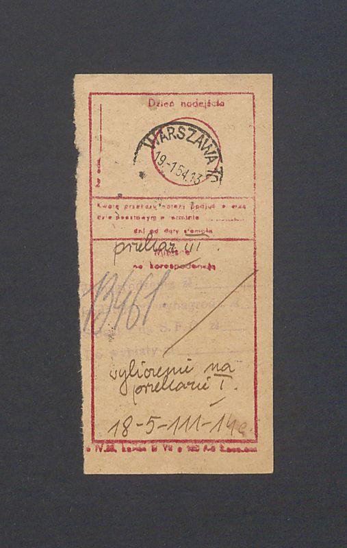 Odcinek dla odbiorcy dot. wpłat na rachunek bankowy, część III