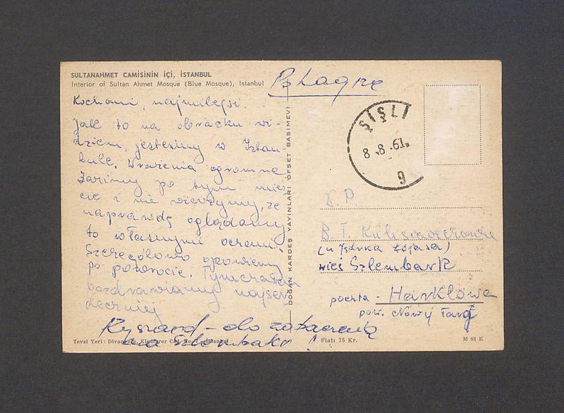 Kochani, najmilejsi. Jak to na obrazku widzicie, jesteśmy w Istambule [...]