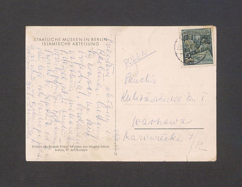 Przesyłam ukłony z Berlina [...]