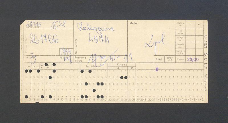 Rachunki za rozmowy telefoniczne