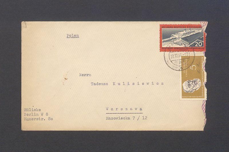 Koperta, adr. Herrn Tadeusz Kulisiewicz