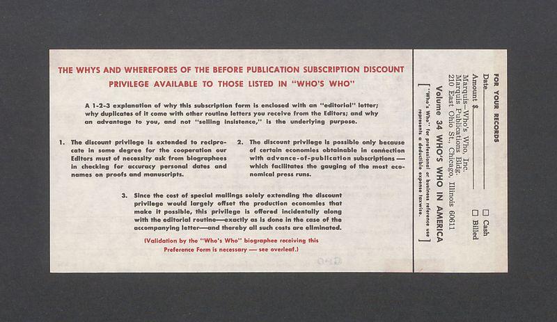 Who's who in America