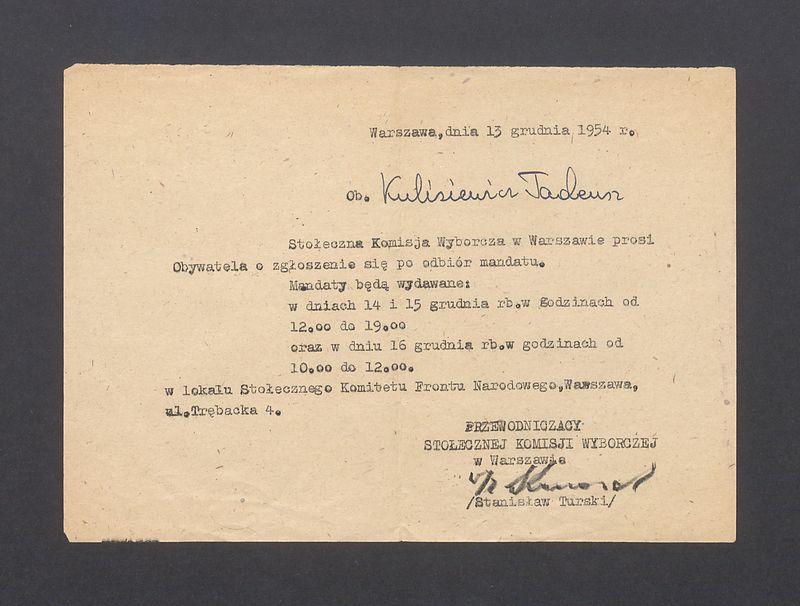 Stołeczna Komisja Wyborcza: prośba o odbiór mandatu