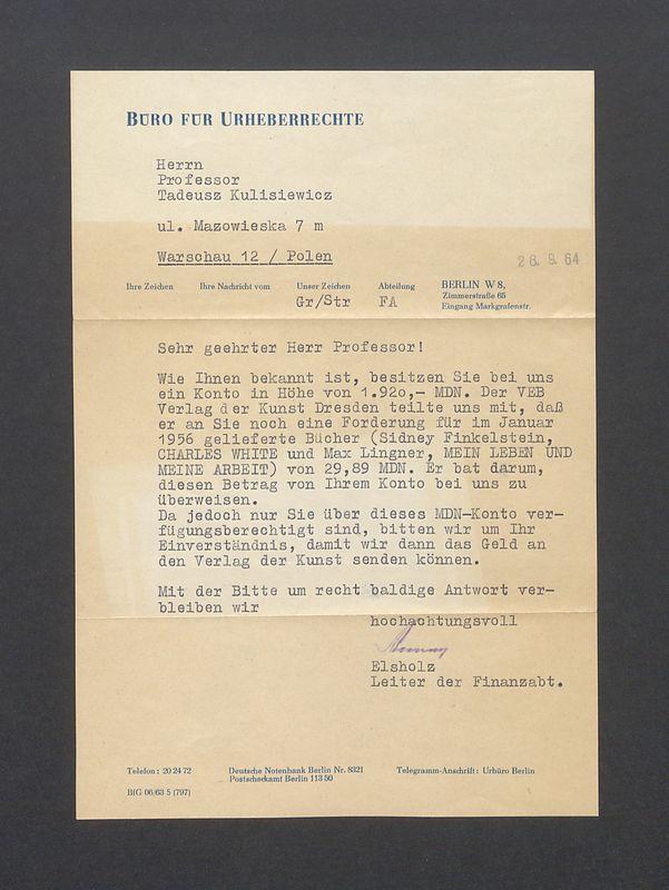 Sehr geehrter Herr Professor [...]