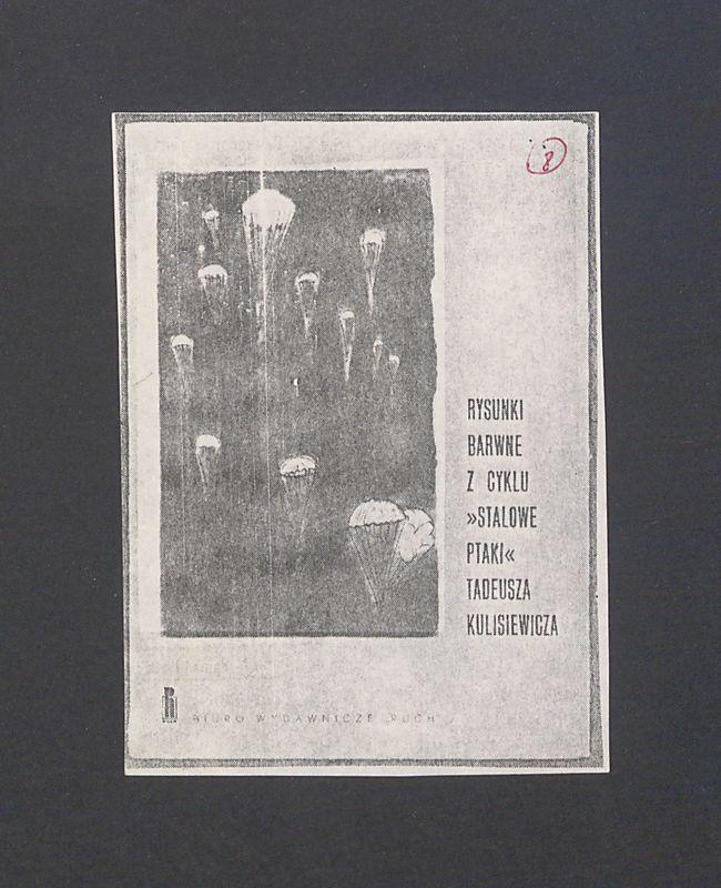 Rysunki barwne z cyklu "Stalowe ptaki" Tadeusza Kulisiewicza