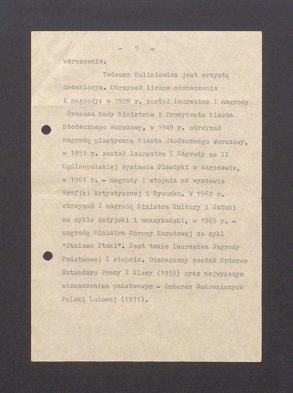 Biogram Tadeusza Kulisiewicza