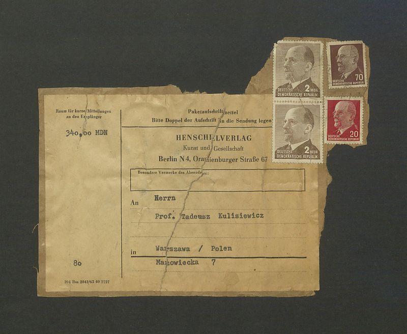 Koperta, nad. Henschelverlag Kunst und Gesellschaft