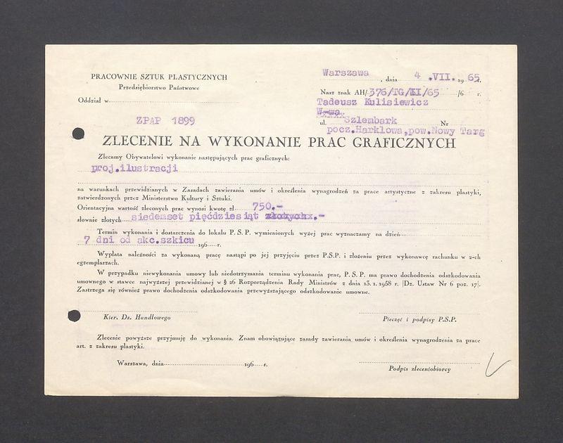 Zlecenie na wykonanie prac graficznych