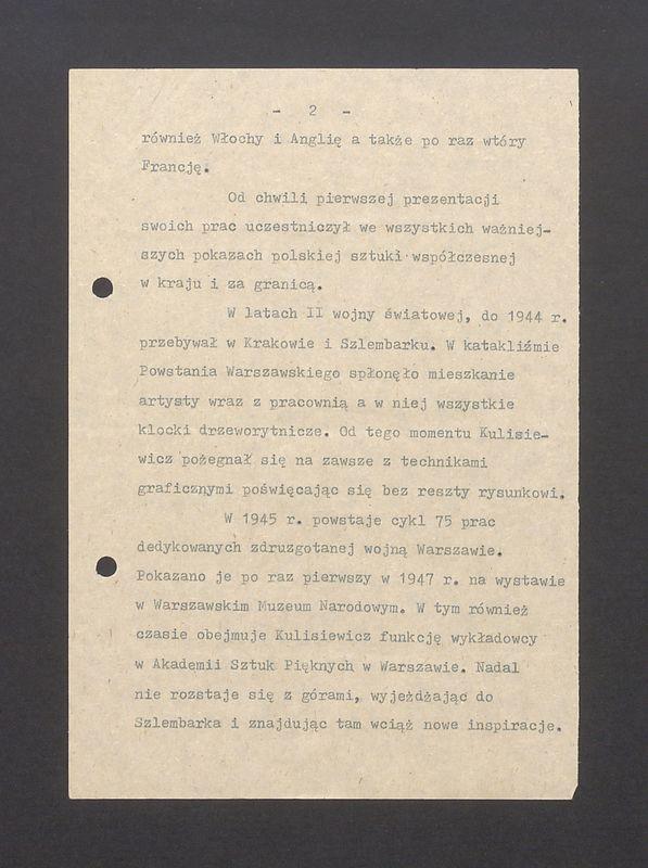 Biogram Tadeusza Kulisiewicza