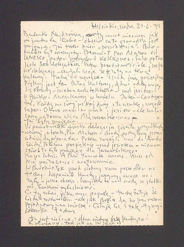 Barbarko Kochana, jeszcze Ci muszę powiedzieć jak lecieliśmy do Kopenhagi [...]