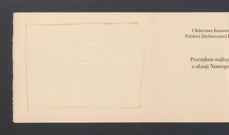 I Sekretarz Komitetu Centralnego Polskiej Zjednoczonej Partii Robotniczej, Przesyłam najlepsze życzenia [...]