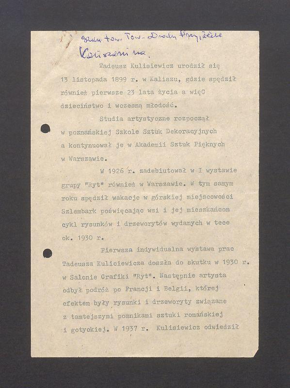 Biogram Tadeusza Kulisiewicza