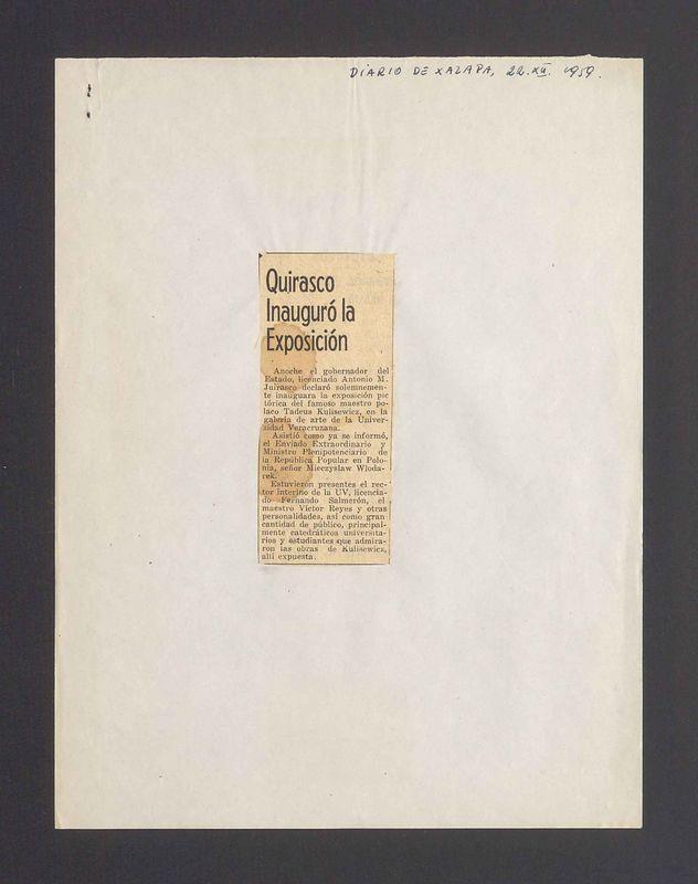 Quirasco Inauguro la Exposicion