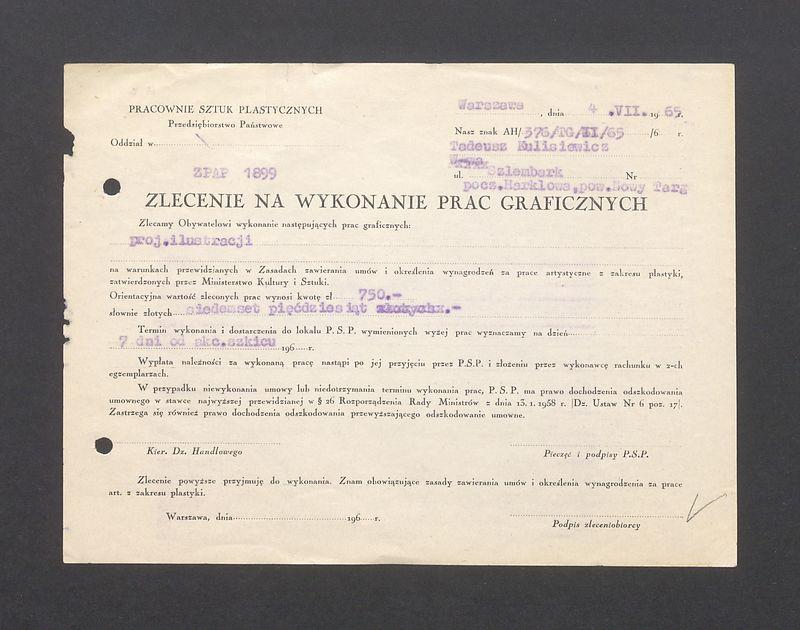 Zlecenie na wykonanie prac graficznych