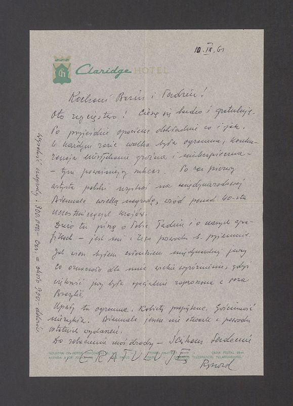 Kochani Basiu i Tadziu! Oto zwycięstwo! Cieszę się bardzo [...]