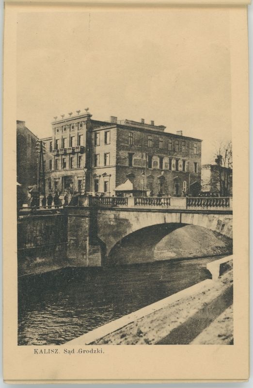 Album Kalisza - "16 Widoków Heliotypjowych" - Most Kamienny i pałac Weigta