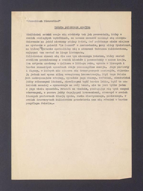 Dzieła polskiego grafika. Wielbiciel sztuki czuje się niekiedy jak przewodnik [...]