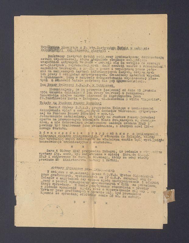 Związek Polskich Artystów Plastyków: biuletyn informacyjny, cz. 2