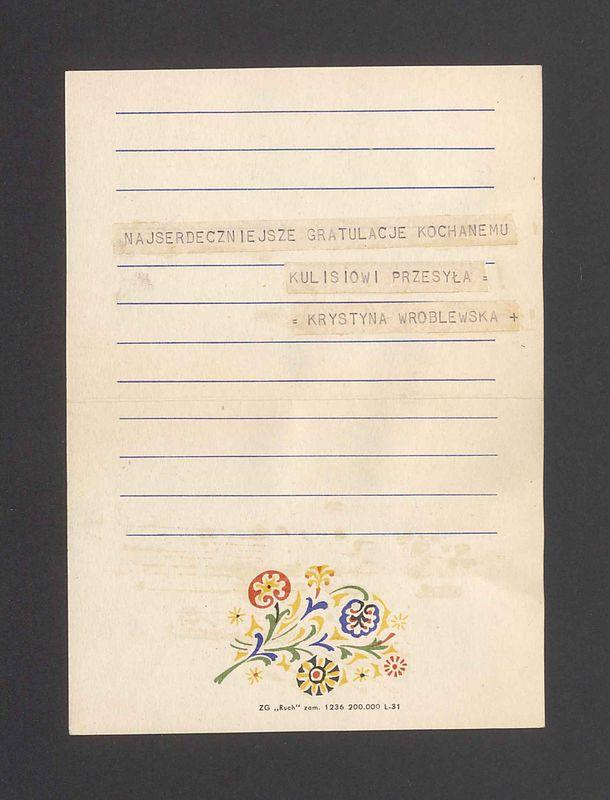 Najserdeczniejsze gratulacje kochanemu Kulisiowi [...]