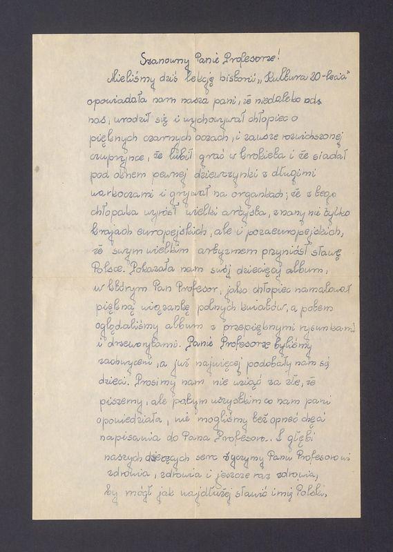 Szanowny Panie Profesorze! Mieliśmy dziś lekcję historii [...]