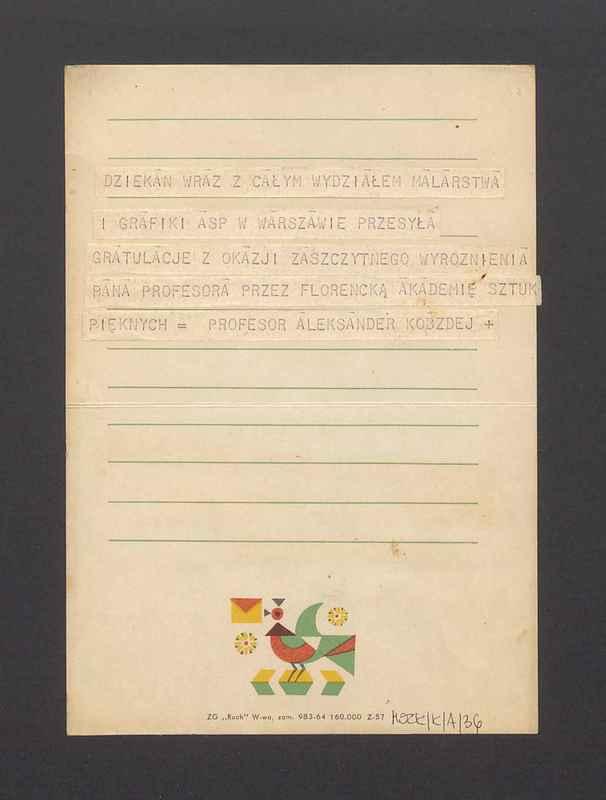 Dziekan wraz z całym wydziałem malarstwa i grafiki ASP w Warszawie